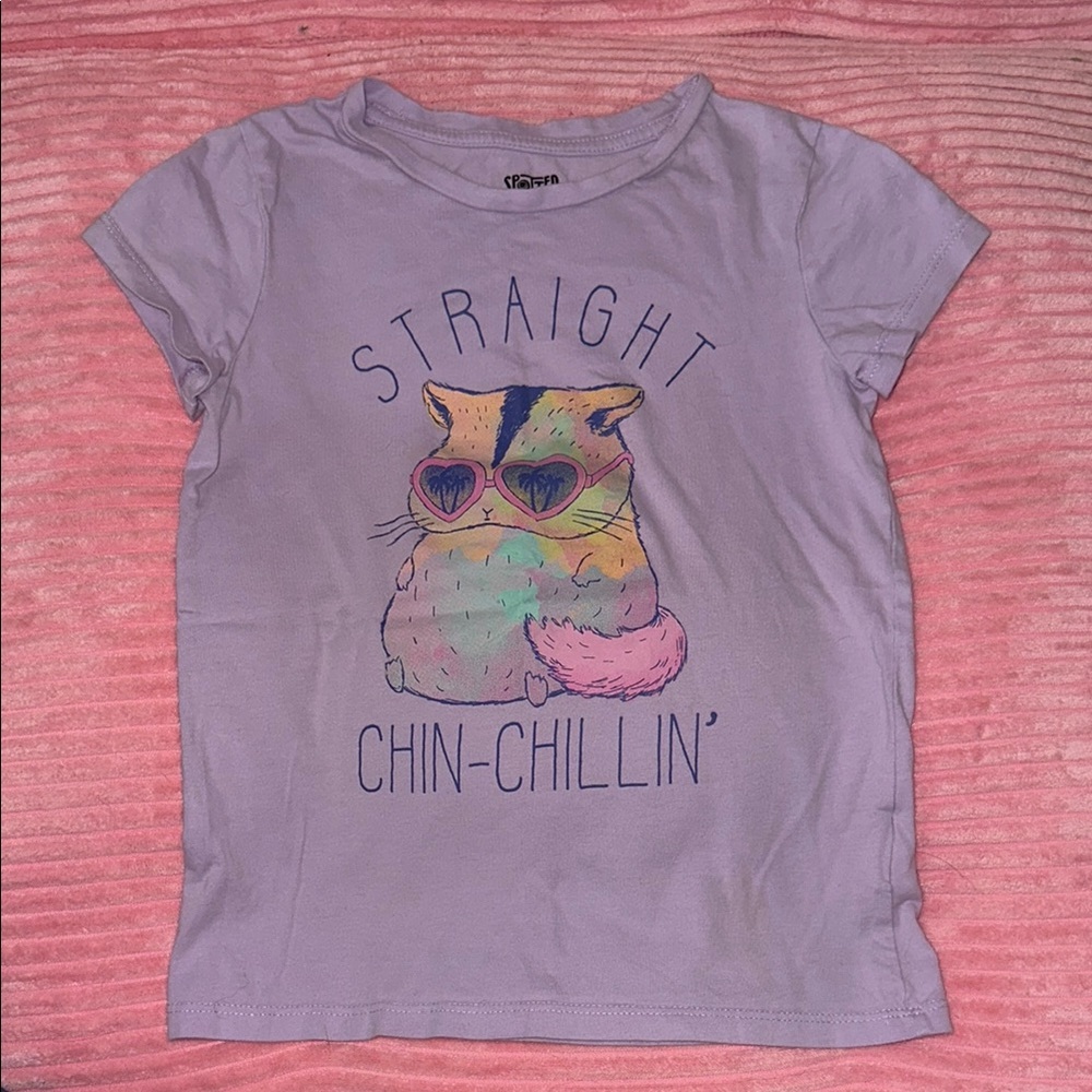 Purple Short Sleeve Tee Playful Graphics